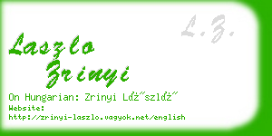 laszlo zrinyi business card